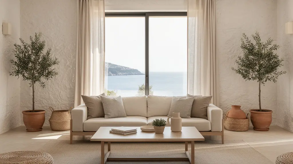 Intérieur appartement location vacances Balaruc-les-Bains vue étang de Thau